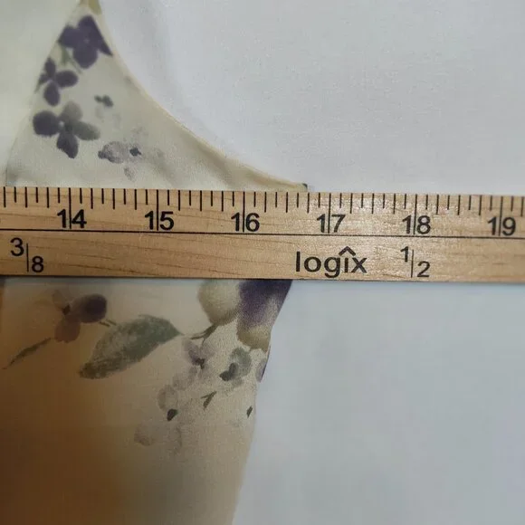 Scarlett Women's Size 6 Floral Polyester Beige Sleeveless Mini Dress - Picture 10 of 12